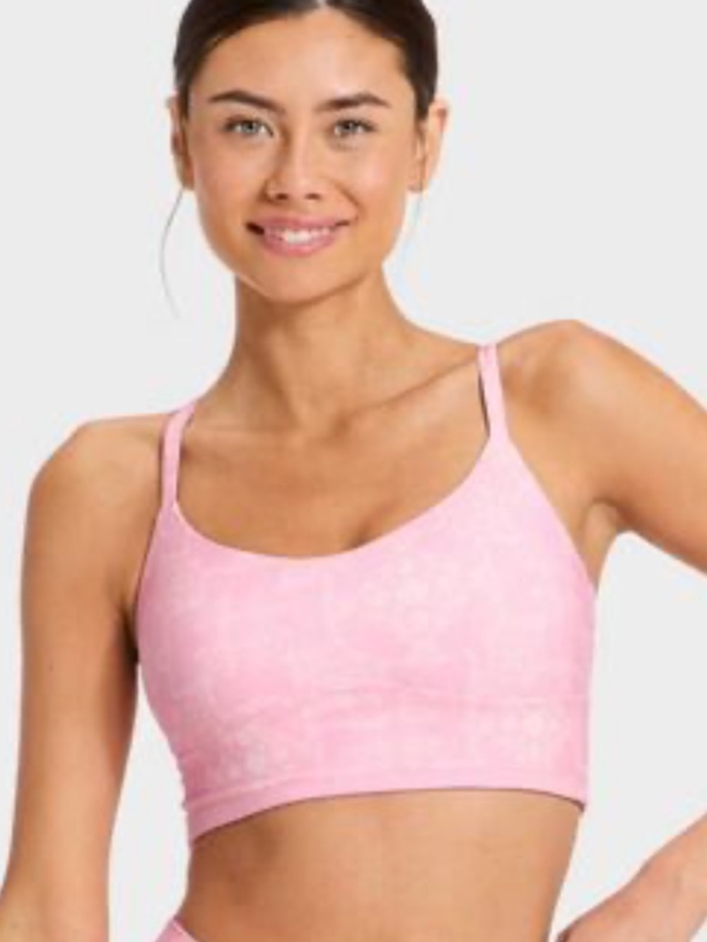 JoyLab Women's Sports Bra Light Pink Bandana L